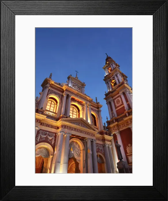 Framed Print : The main facade of the Basilica Menor y Convento de San Francisco church at twilight Framed Print : The main facade of the Basilica Menor y Convento de San Francisco church at twilight