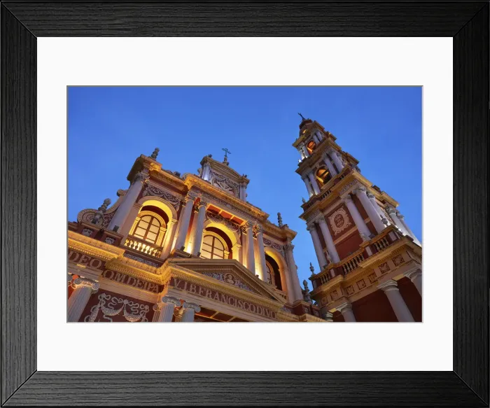 Framed Print : The main facade of the Basilica Menor y Convento de San Francisco church at twilight Framed Print : The main facade of the Basilica Menor y Convento de San Francisco church at twilight
