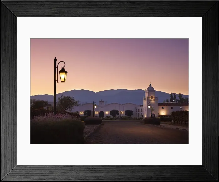 Framed Print : The main facade of the Bodega El Esteco'winery at sunrise, Cafayate Framed Print : The main facade of the Bodega El Esteco'winery at sunrise, Cafayate