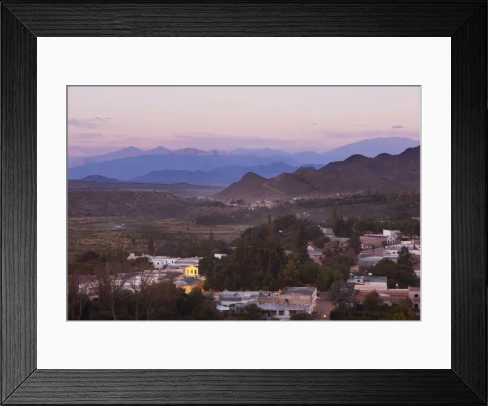 Framed Print : The small town of Cachi and the Calchaquai Valleys landscape at sunrise Framed Print : The small town of Cachi and the Calchaquai Valleys landscape at sunrise