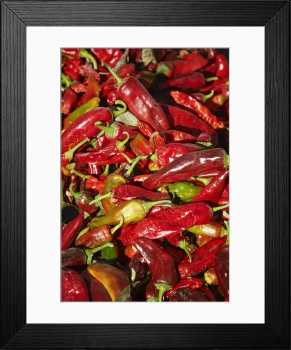 Framed Print : Chili peppers left to dry in the sun, near Cachi, Calchaquai Valley, Salta, Argentina Framed Print : Chili peppers left to dry in the sun, near Cachi, Calchaquai Valley, Salta, Argentina