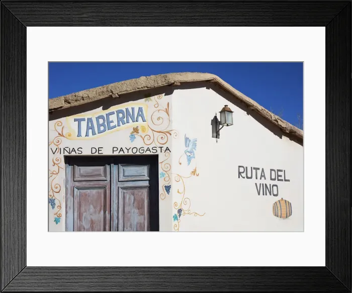 Framed Print : The tavern of the Payogasta winery on the High Altitude Wine Route, Calchaqui Valleys, Salta province, Argentina