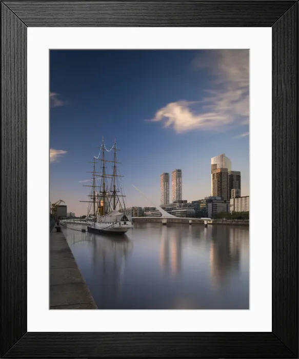 Framed Print : Puente de la Mujer (Bridge of the Woman), Puerto Madero, Buenos Aires, Argentina