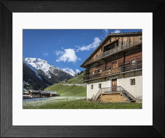 Framed Print : Old mountain farm in Innervillgraten, Villgratental, East Tyrol, Tyrol, Austriawooden Framed Print : Old mountain farm in Innervillgraten, Villgratental, East Tyrol, Tyrol, Austriawooden
