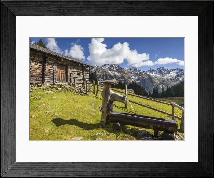Framed Print : Old mountain hut in the Schladming Mountains, Styria, Austria Framed Print : Old mountain hut in the Schladming Mountains, Styria, Austria