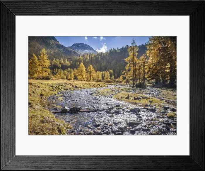 Framed Print : Autumn forest and mountain stream above the Duisitzkarsee in the Schladming Mountains Framed Print : Autumn forest and mountain stream above the Duisitzkarsee in the Schladming Mountains