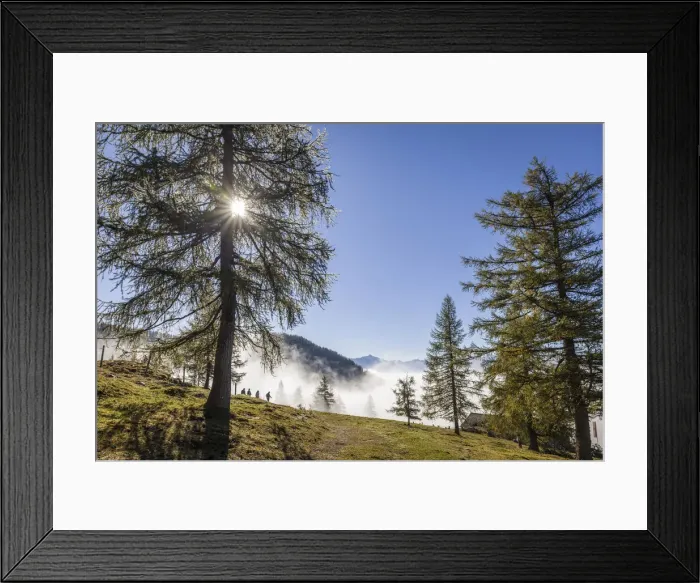 Framed Print : Fog in the valley below the Dachstein, near Ramsau am Dachstein, Styria, Austria Framed Print : Fog in the valley below the Dachstein, near Ramsau am Dachstein, Styria, Austria