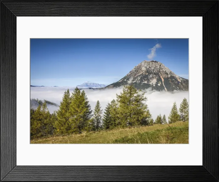 Framed Print : View towards Raucheck mountain in the Dachstein massif, Styria, Austria Framed Print : View towards Raucheck mountain in the Dachstein massif, Styria, Austria