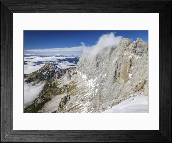 Framed Print : Dachstein south face with Raucheck (2, 189 m), Styria, Austria Framed Print : Dachstein south face with Raucheck (2, 189 m), Styria, Austria