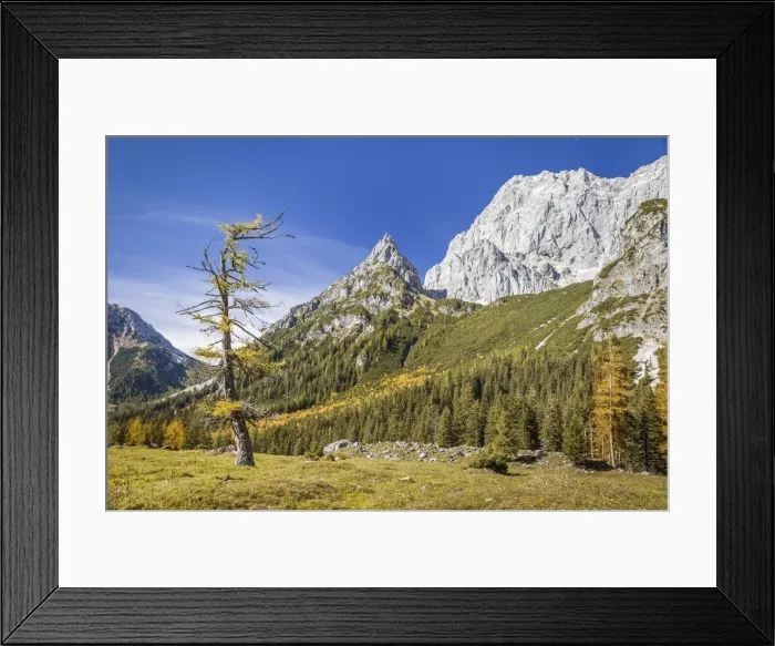 Framed Print : Alpine meadows with a view of the Dachstein south face near Filzmoos, Styria, Austria Framed Print : Alpine meadows with a view of the Dachstein south face near Filzmoos, Styria, Austria