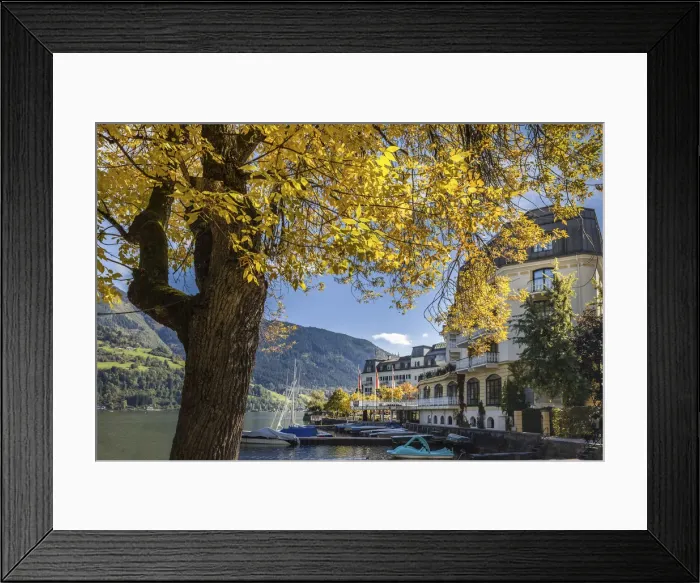 Framed Print : Esplanade at Lake Zell, Zell am See, Salzburg State, Austria Framed Print : Esplanade at Lake Zell, Zell am See, Salzburg State, Austria