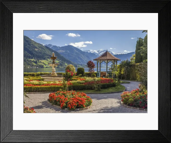 Framed Print : Park in Zell am See, Salzburger Land, Austria Framed Print : Park in Zell am See, Salzburger Land, Austria