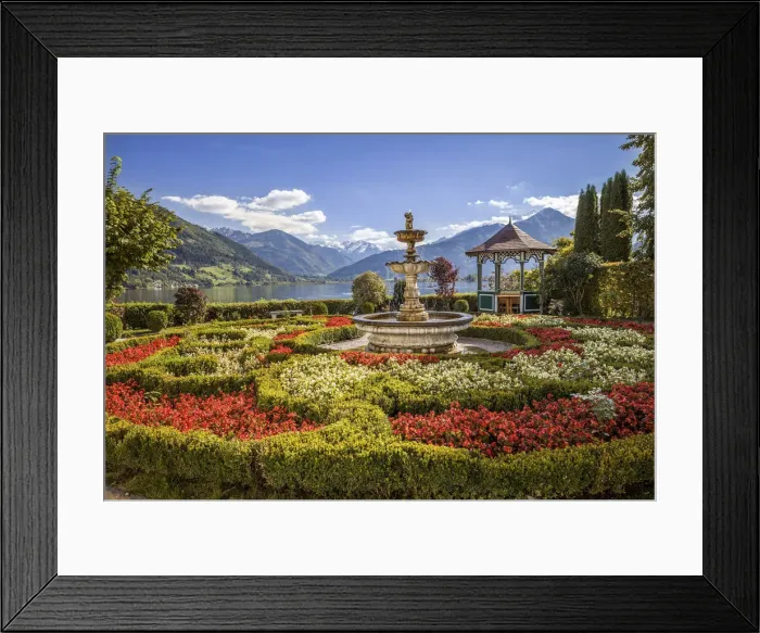Framed Print : Park in Zell am See, Salzburger Land, Austria Framed Print : Park in Zell am See, Salzburger Land, Austria