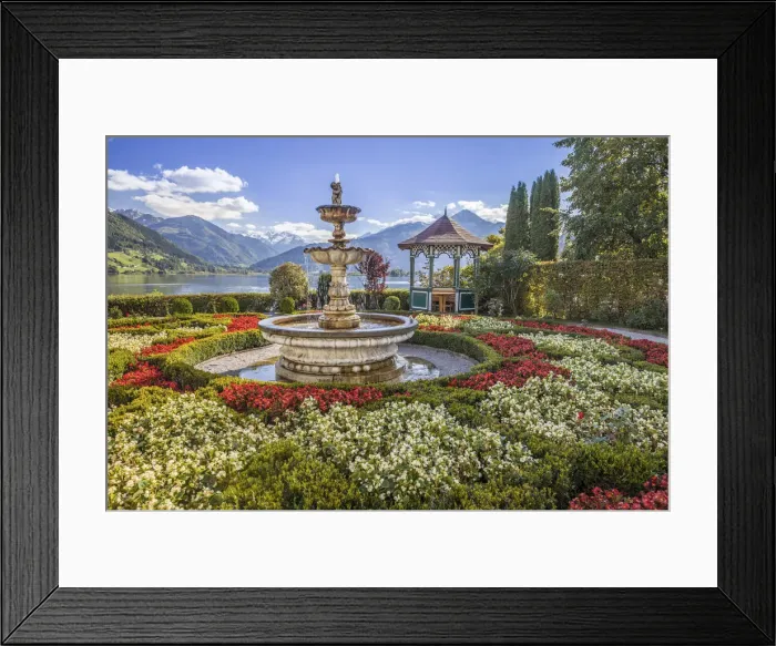 Framed Print : Park in Zell am See, Salzburger Land, Austria Framed Print : Park in Zell am See, Salzburger Land, Austria