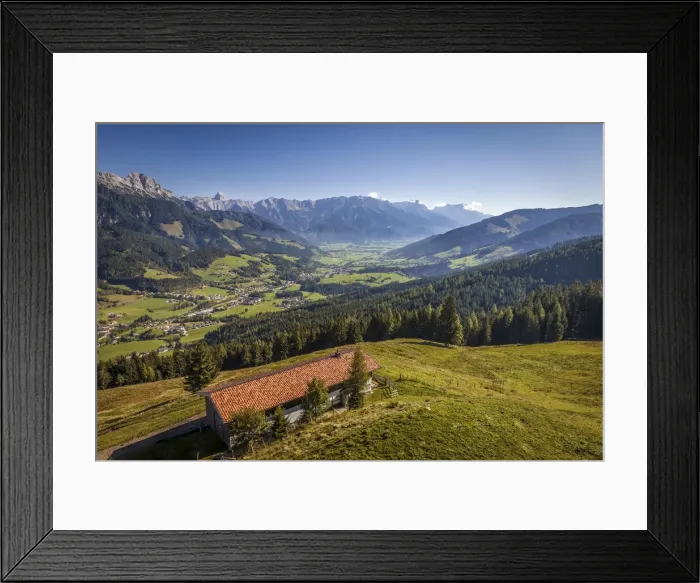 Framed Print : View from the Asitzkopf to the Leogang Valley, Salzburger Land, Austria Framed Print : View from the Asitzkopf to the Leogang Valley, Salzburger Land, Austria