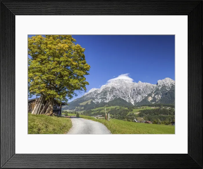 Framed Print : Hiking trail in the Leogang mountains, Leogang, Salzburger Land, Austria Framed Print : Hiking trail in the Leogang mountains, Leogang, Salzburger Land, Austria