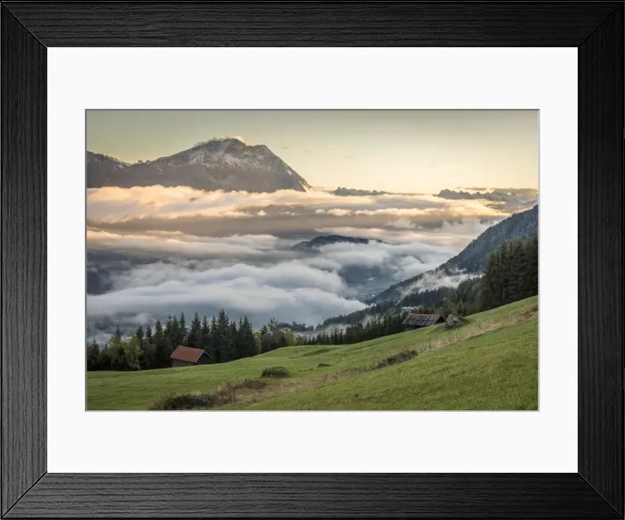 Framed Print : Sunrise over the Inn Valley from Haimingerberg, Tyrol, Austria Framed Print : Sunrise over the Inn Valley from Haimingerberg, Tyrol, Austria