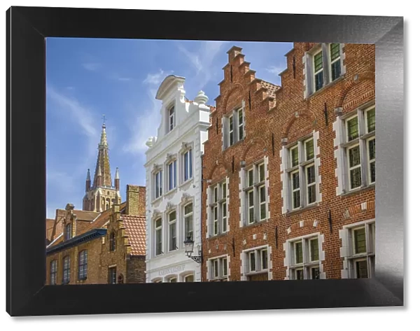 Historic houses in the old town of Bruges, West Flanders, Belgium