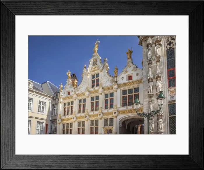 Framed Print : Provincial Palace on Markt in the old town of Bruges, West Flanders, Belgium