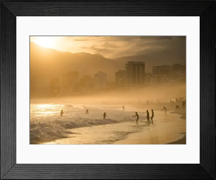 Framed Print : Ipanema Beach at Sunset, Rio de Janeiro, Brazil Framed Print : Ipanema Beach at Sunset, Rio de Janeiro, Brazil