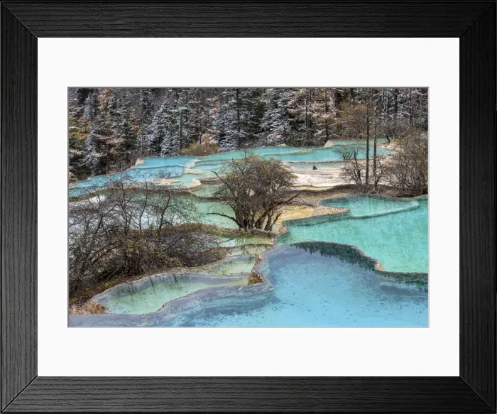 Framed Print : China, Sichuan Province, UNESCO World Heritage Site, Huanglong National park Framed Print : China, Sichuan Province, UNESCO World Heritage Site, Huanglong National park