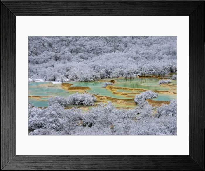 Framed Print : China, Sichuan Province, UNESCO World Heritage Site, Huanglong National park Framed Print : China, Sichuan Province, UNESCO World Heritage Site, Huanglong National park