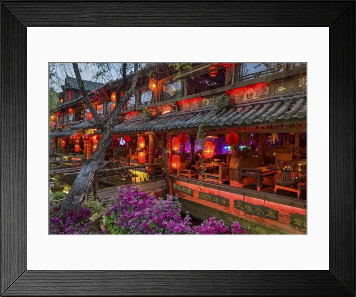Framed Print : China, Yunnan Province, Lijang, restaurant Framed Print : China, Yunnan Province, Lijang, restaurant