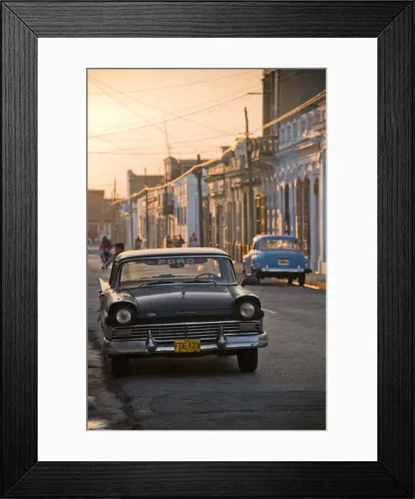 Framed Print : Classic American Cars, Cienfuegos, Cuba Framed Print : Classic American Cars, Cienfuegos, Cuba