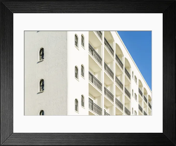 Framed Print : Balconies and windows in larnaca, Cyprus Framed Print : Balconies and windows in larnaca, Cyprus