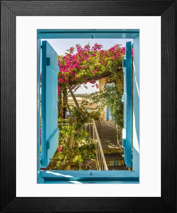 Framed Print : Looking through a window in Tochni, Limassol, District, Cyprus Framed Print : Looking through a window in Tochni, Limassol, District, Cyprus