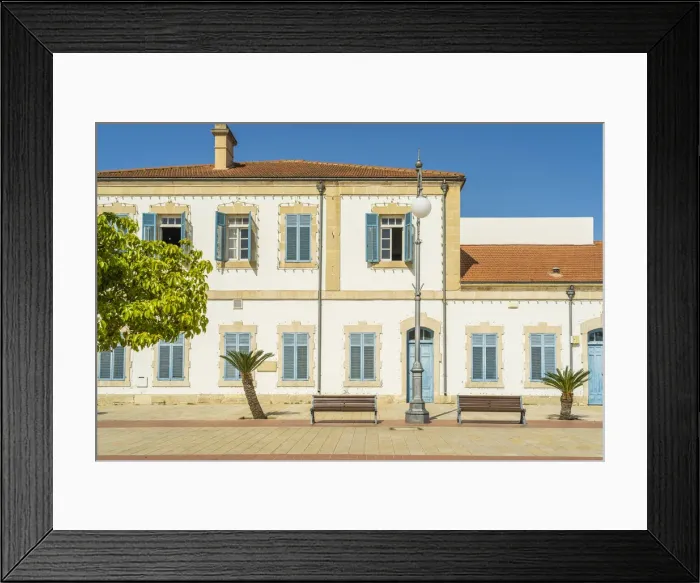 Framed Print : Architecture on Europe Square in Larnaca, Cyprus Framed Print : Architecture on Europe Square in Larnaca, Cyprus