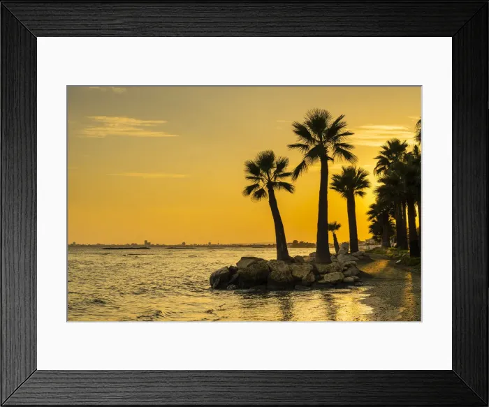 Framed Print : A beach scene at Palm Beach in Larnaca, Cyprus Framed Print : A beach scene at Palm Beach in Larnaca, Cyprus