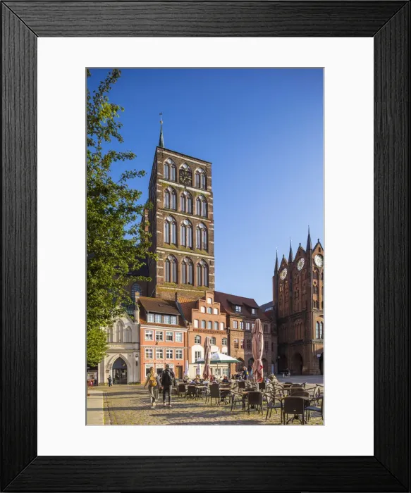 Framed Print : St. Nicholas Church, Alter Markt, Stralsund, Baltic Coadt