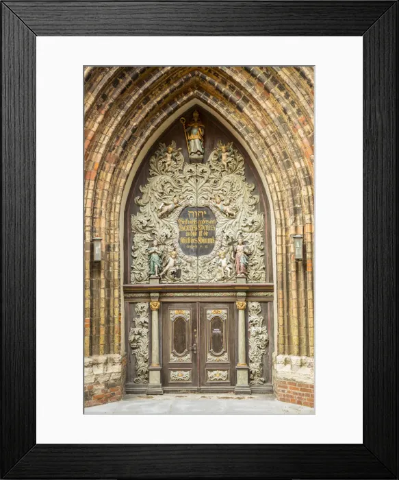 Framed Print : Doorway of St. Nicholas Church, Stralsund, Baltic Coast Framed Print : Doorway of St. Nicholas Church, Stralsund, Baltic Coast