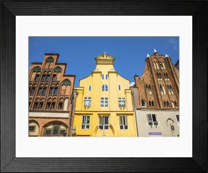 Framed Print : Gabled buildings, Stralsund, Baltic Coast, Mecklenburg-Western Pomerania, Germany Framed Print : Gabled buildings, Stralsund, Baltic Coast, Mecklenburg-Western Pomerania, Germany