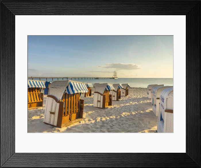 Framed Print : Beach chairs on the beach at Binz, Rugen Island, Baltic Coast, Mecklenburg-Western Pomerania, Germany Framed Print : Beach chairs on the beach at Binz, Rugen Island, Baltic Coast, Mecklenburg-Western Pomerania, Germany