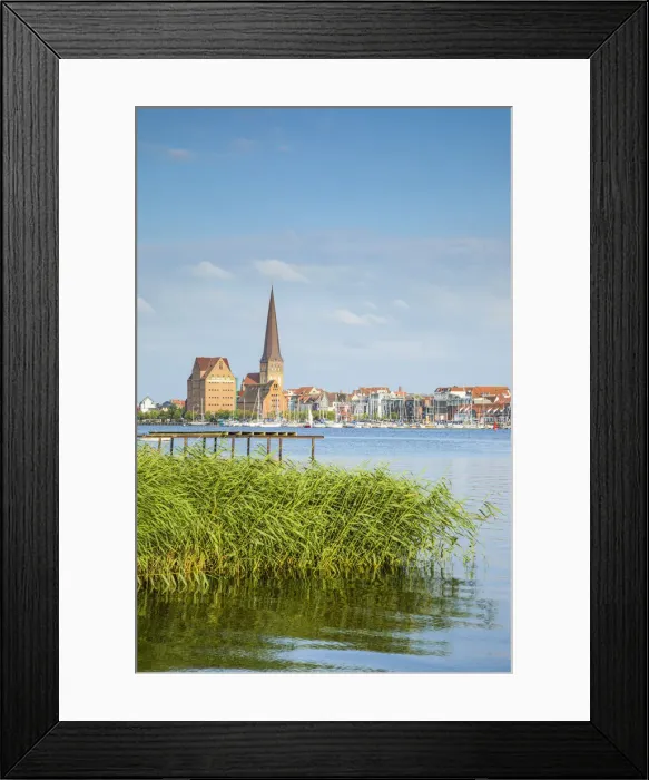 Framed Print : Sankt-Petri-Kirche, Warnow river & Rostock, Baltic Coast Framed Print : Sankt-Petri-Kirche, Warnow river & Rostock, Baltic Coast