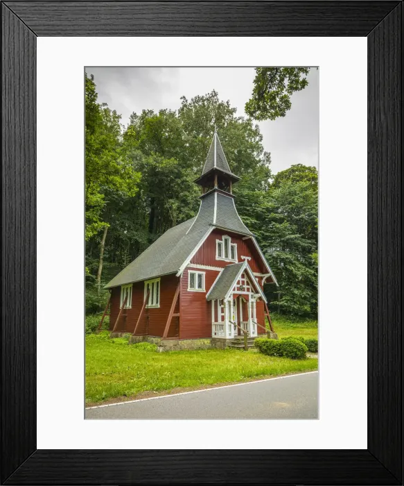 Framed Print : Chapel at Ralswiek, , Rugen Island, Baltic Coast, Mecklenburg-Western Pomerania, Germanywooden Framed Print : Chapel at Ralswiek, , Rugen Island, Baltic Coast, Mecklenburg-Western Pomerania, Germanywooden