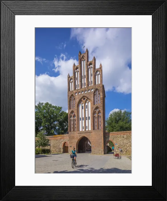 Framed Print : Treptower Tor, Neubrandenburg, Mecklenburg-Western Pomerania, Germany