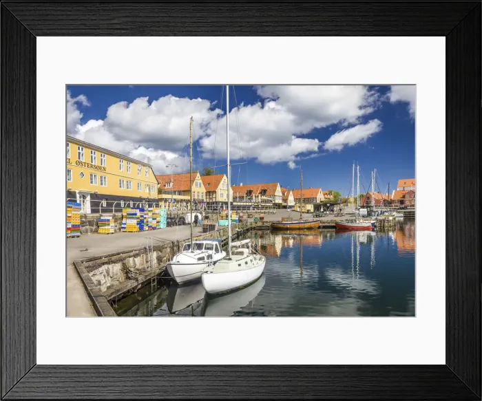 Framed Print : Svaneke harbor on Bornholm, Denmark Framed Print : Svaneke harbor on Bornholm, Denmark