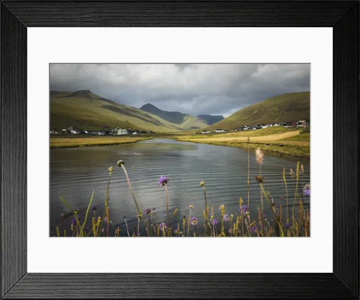 Framed Print : The village of Streymnes. Streymoy, Faroe Islands