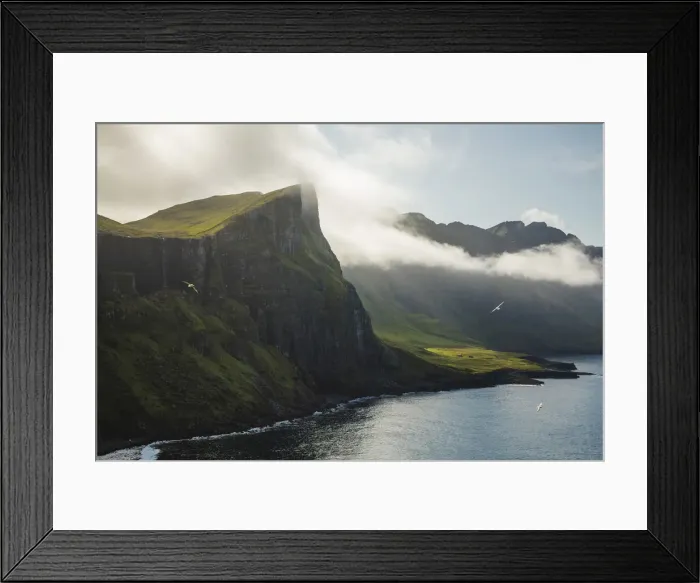 Framed Print : The abandoned village of Vikar. Vagar, Faroe Islands Framed Print : The abandoned village of Vikar. Vagar, Faroe Islands