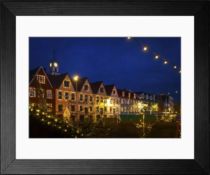 Framed Print : Christmas decorations in the center of Torshavn. Streymoy, Faroe Islands Framed Print : Christmas decorations in the center of Torshavn. Streymoy, Faroe Islands