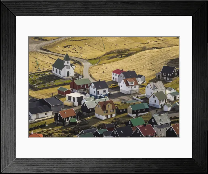 Framed Print : The village of Gjogv. Eysturoy, Faroe Islands Framed Print : The village of Gjogv. Eysturoy, Faroe Islands