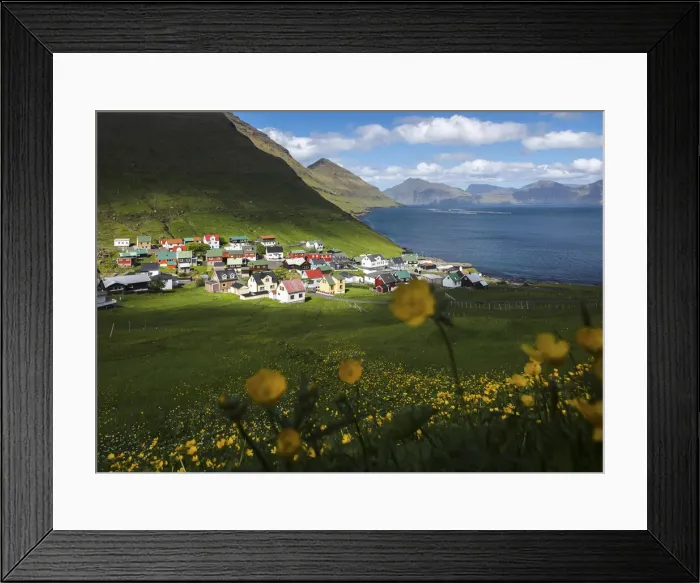 Framed Print : The village of Funningur. Eysturoy, Faroe Islands Framed Print : The village of Funningur. Eysturoy, Faroe Islands