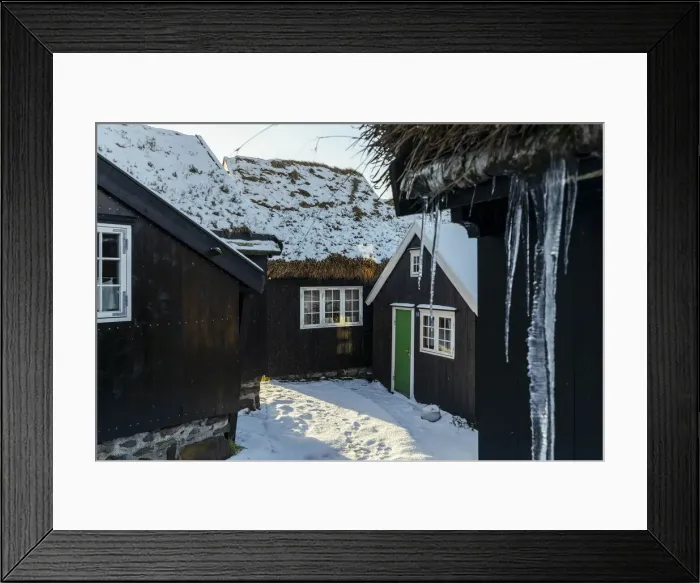 Framed Print : The old Reyn area in Torshavn covered by snow. Streymoy, Faroe Islands Framed Print : The old Reyn area in Torshavn covered by snow. Streymoy, Faroe Islands