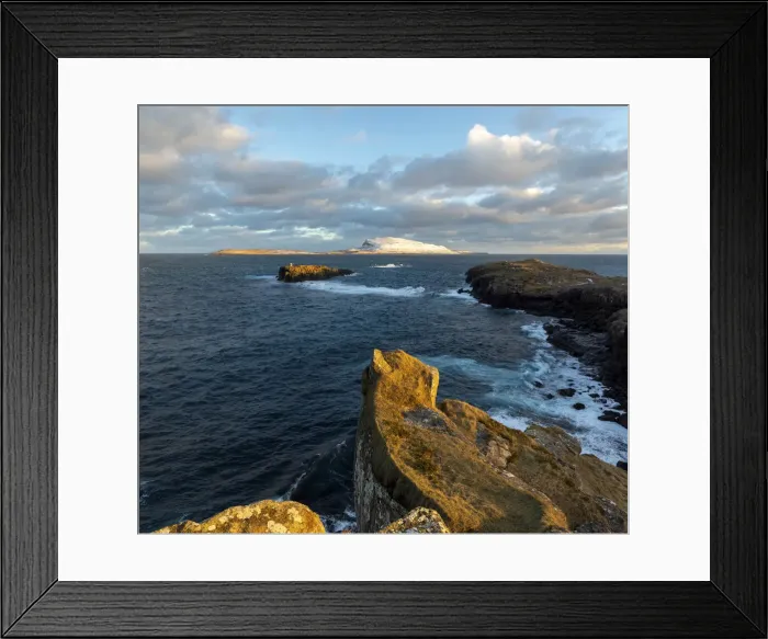 Framed Print : The view from Hoyvik towards Hoyviksholmur and the island of Nolsoy. Streymoy, Faroe Islands Framed Print : The view from Hoyvik towards Hoyviksholmur and the island of Nolsoy. Streymoy, Faroe Islands