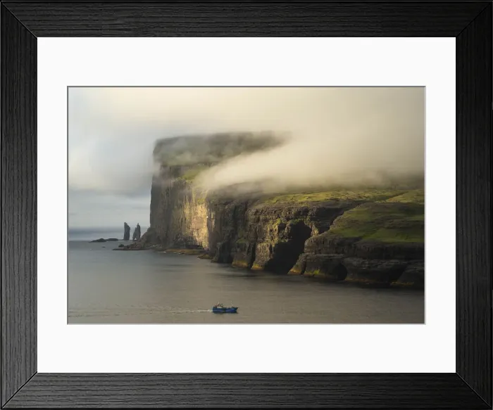 Framed Print : Rising and Kellingin sea stacks. Faroe Islands Framed Print : Rising and Kellingin sea stacks. Faroe Islands