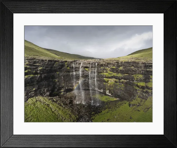 Framed Print : Fossa waterfall. Streymoy, Faroe Islands Framed Print : Fossa waterfall. Streymoy, Faroe Islands