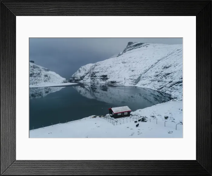 Framed Print : An isolated cottage in fronf of the lagoon in Saksun. Streymoy, Faroe Islands Framed Print : An isolated cottage in fronf of the lagoon in Saksun. Streymoy, Faroe Islands